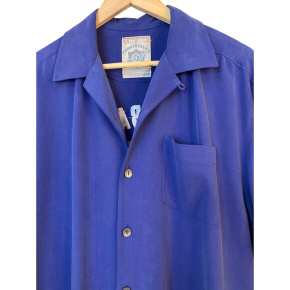 Tommy Bahama MLB 2013 All-Star Game Shirt M 100% Silk Blue RCC10442 Queens NY - Picture 16 of 16